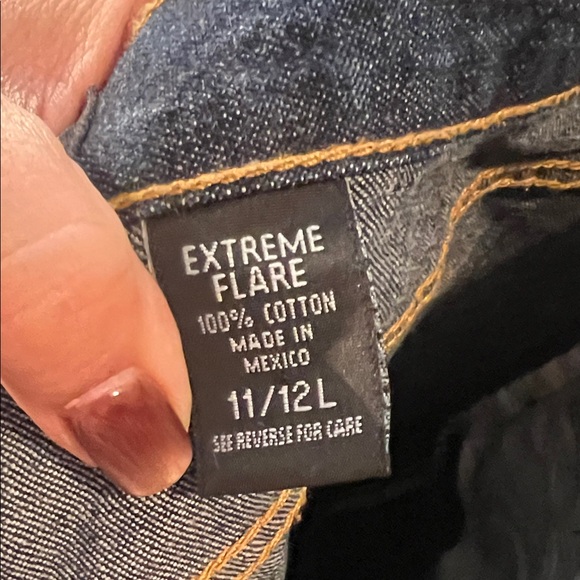 Express Jeans Vintage Extreme Flare Midnight Blue. Excellent condition. Like new - Picture 4 of 6